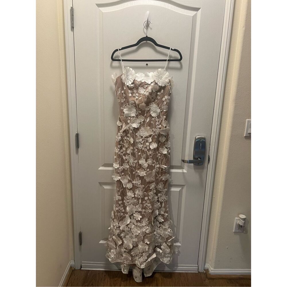 Elliatt White Floral Strapless Wedding Dress - Picture 5 of 8